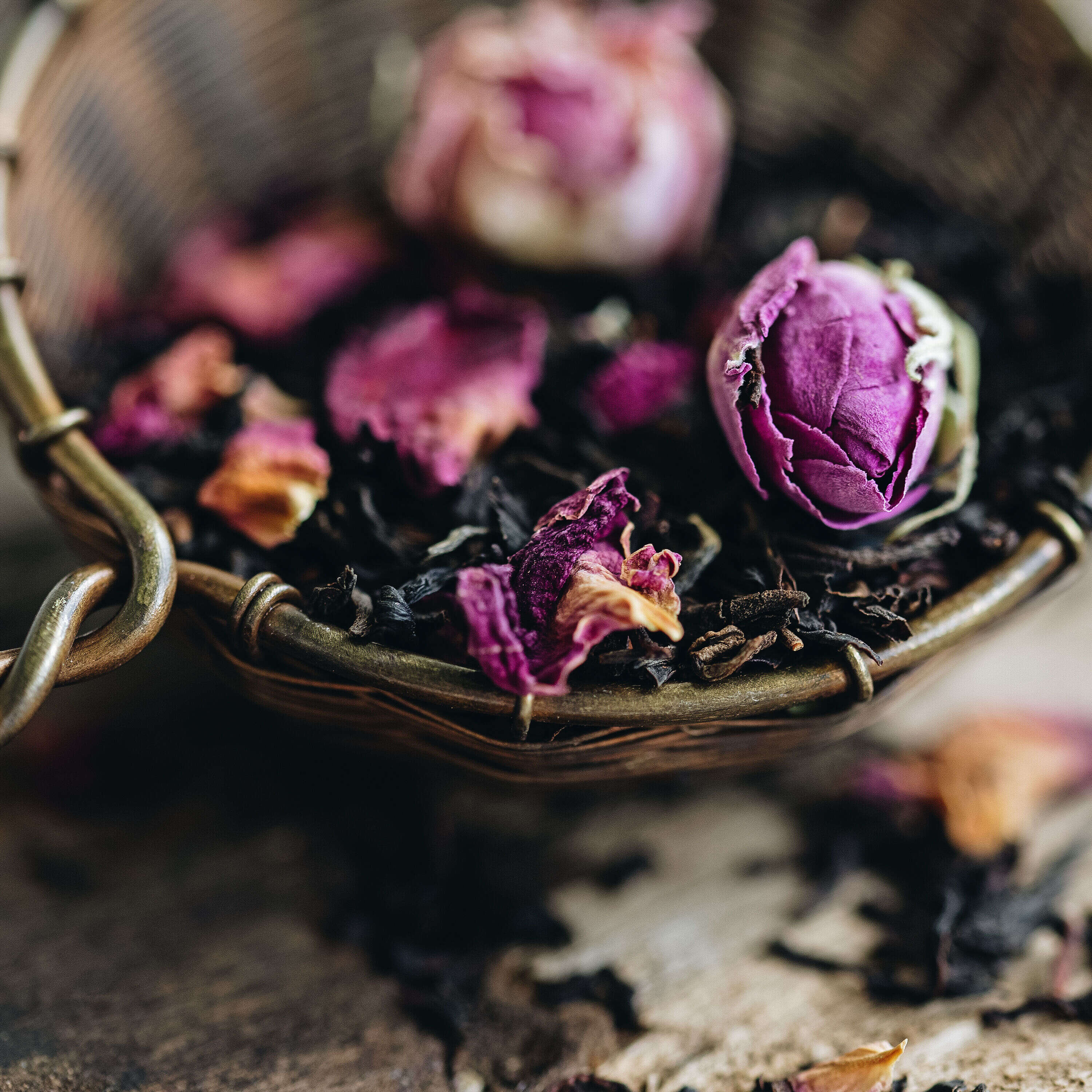 Whittard English Rose loose tea caddy 100g, imported from the UK