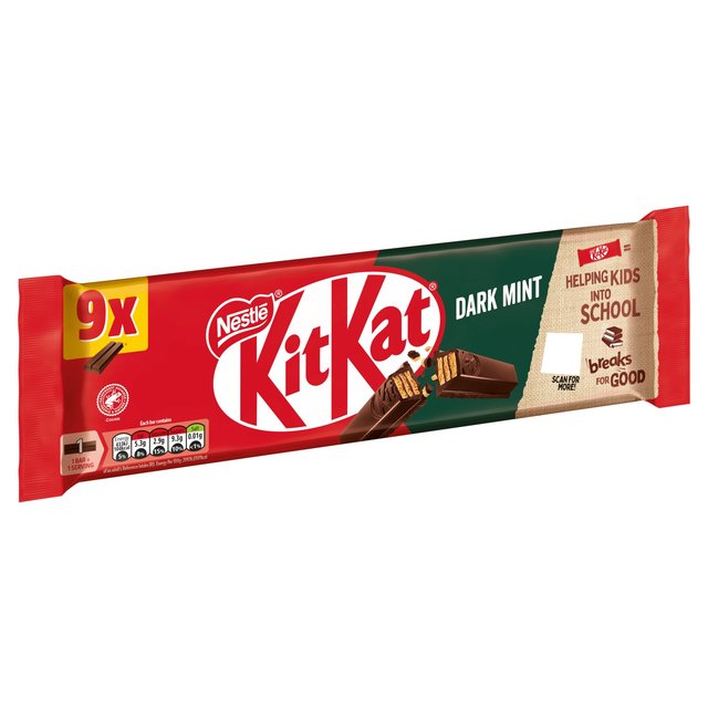 KitKat 2 Finger Dark Mint Chocolate Biscuit Bar   9 x 20.7g GOODS M&S   