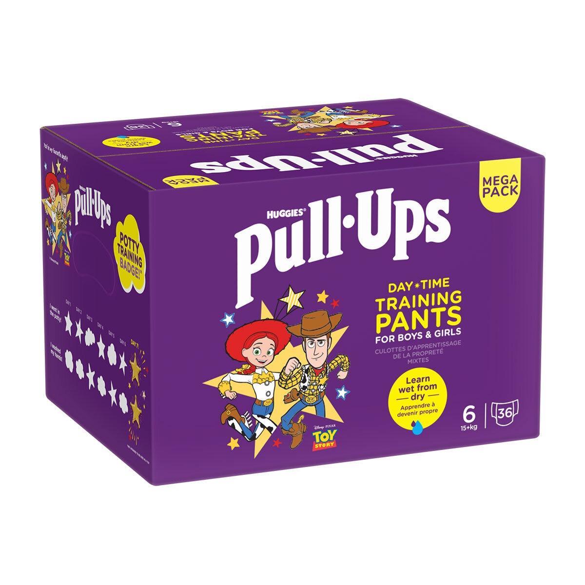 Huggies Pull Ups size 6 training pants 36 pack - British product