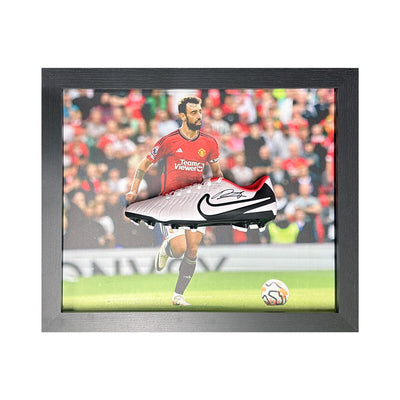 Costco UK Allstarsignings Bruno Fernandes Signed Framed Nike Football Boot Football Memorabilia 57 x 47 cm- Buy online at McGrocer