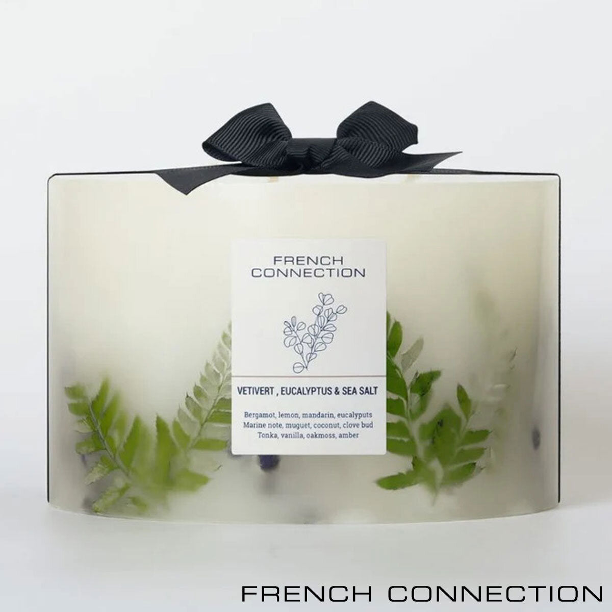 French Connection Botanical Scented Candle Vetivert Eucalyptus Sea Salt 1.5kg - British product