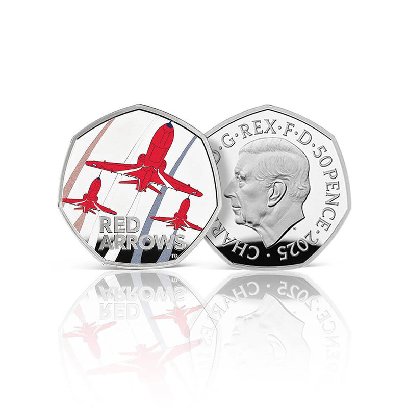 Royal Mail Red Arrows 50p Silver Proof Coin Cover, UK version