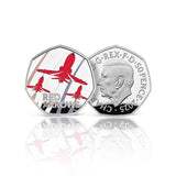 Royal Mail Red Arrows 50p Silver Proof Coin Cover, UK version