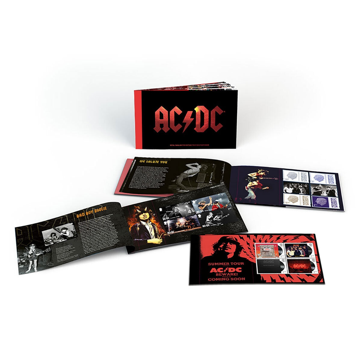 Royal Mail AC/DC limited edition prestige stamp book, UK version