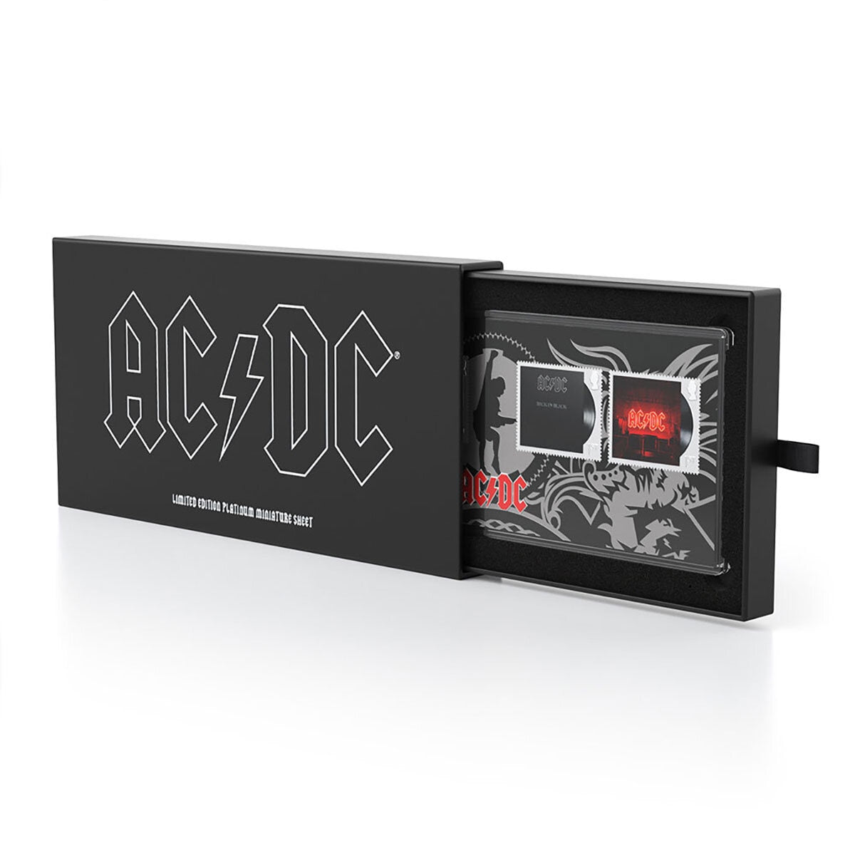 AC/DC platinum limited edition stamp sheet, UK version
