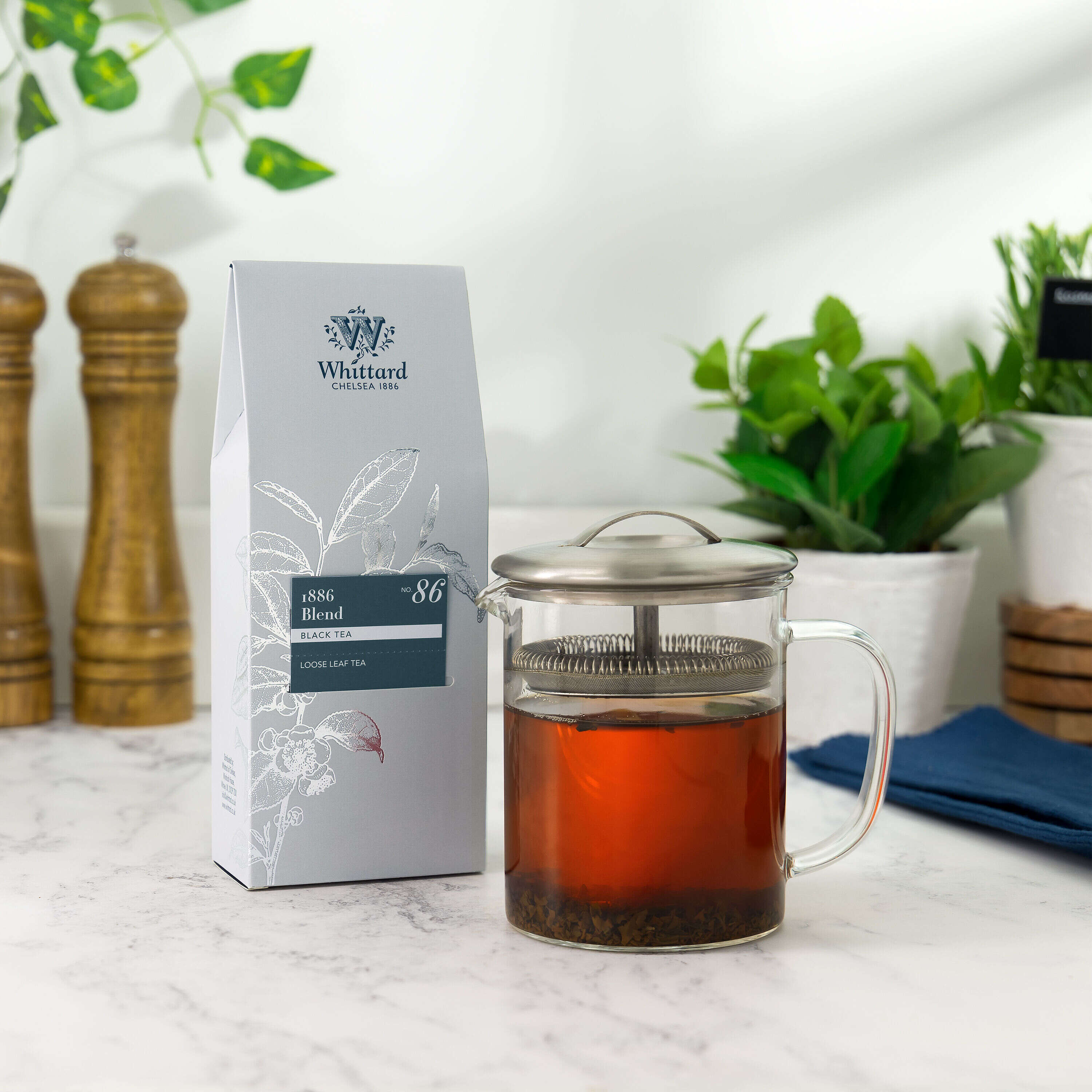 Whittard 1886 loose black tea pouch 100g, UK version