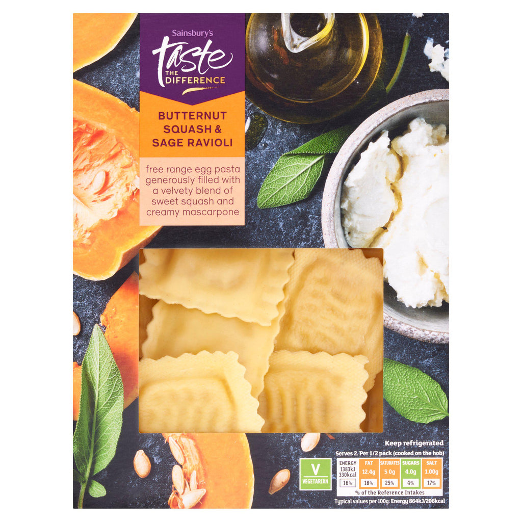 Sainsbury's Butternut Squash & Sage Ravioli, Taste the Difference 250g