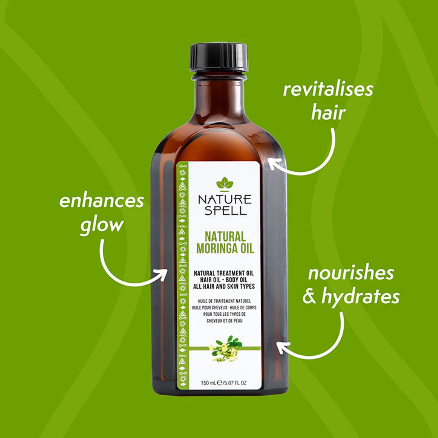 Nature Spell Moringa Oil for hair 150ml (British brand)