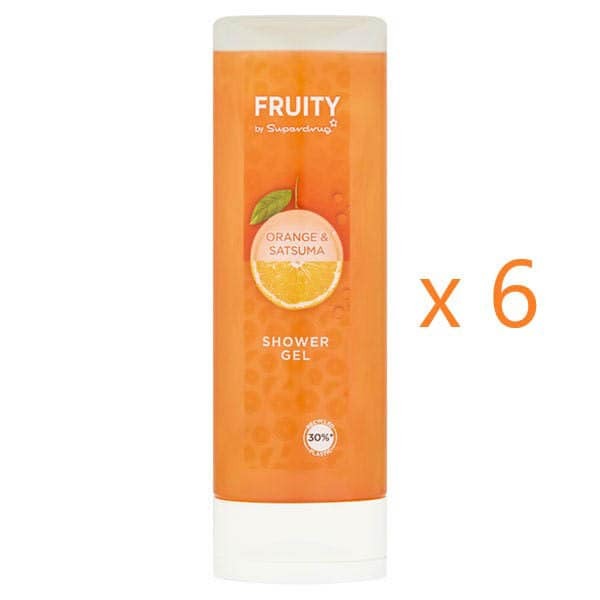 Fruity Orange and Satsuma Shower Gel 250ml x6 Bundle GOODS Superdrug   