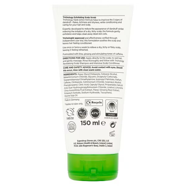 Superdrug Scalp Scrub Anti-Dandruff 150ml (British brand)