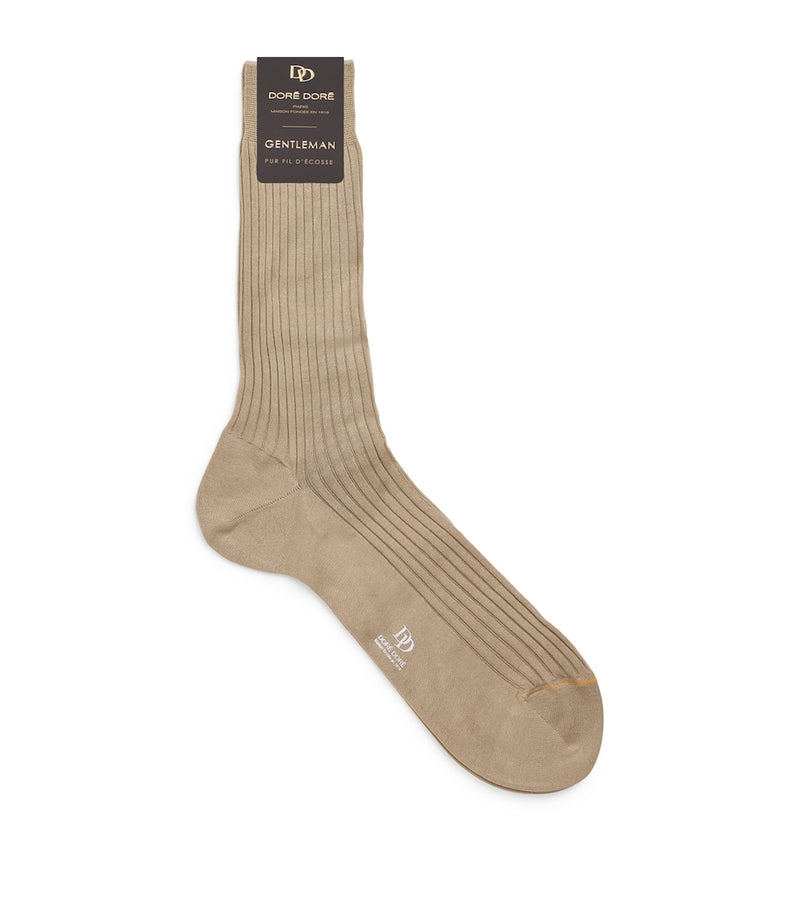 Doré Doré cotton rib-knit socks (British brand)