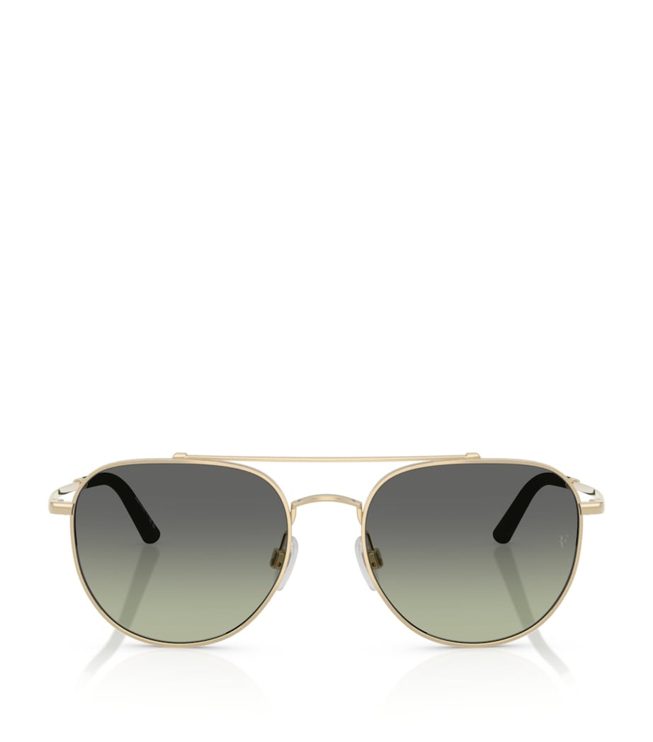 Oliver Peoples R-10 Piloten-Sonnenbrille mit Titanrahmen – britisches Produkt