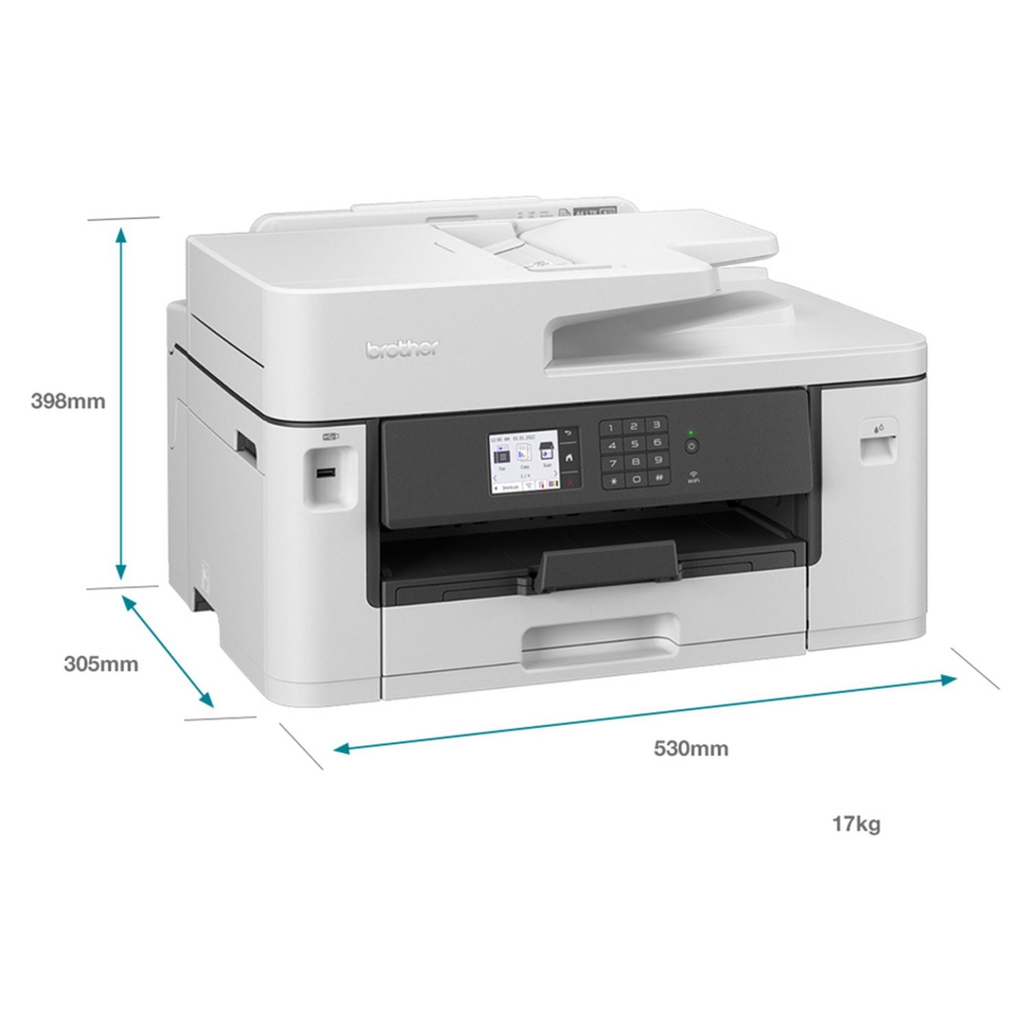 Brother MFC-J5340DWE A3 inkjet printer 250-sheet tray (British brand)