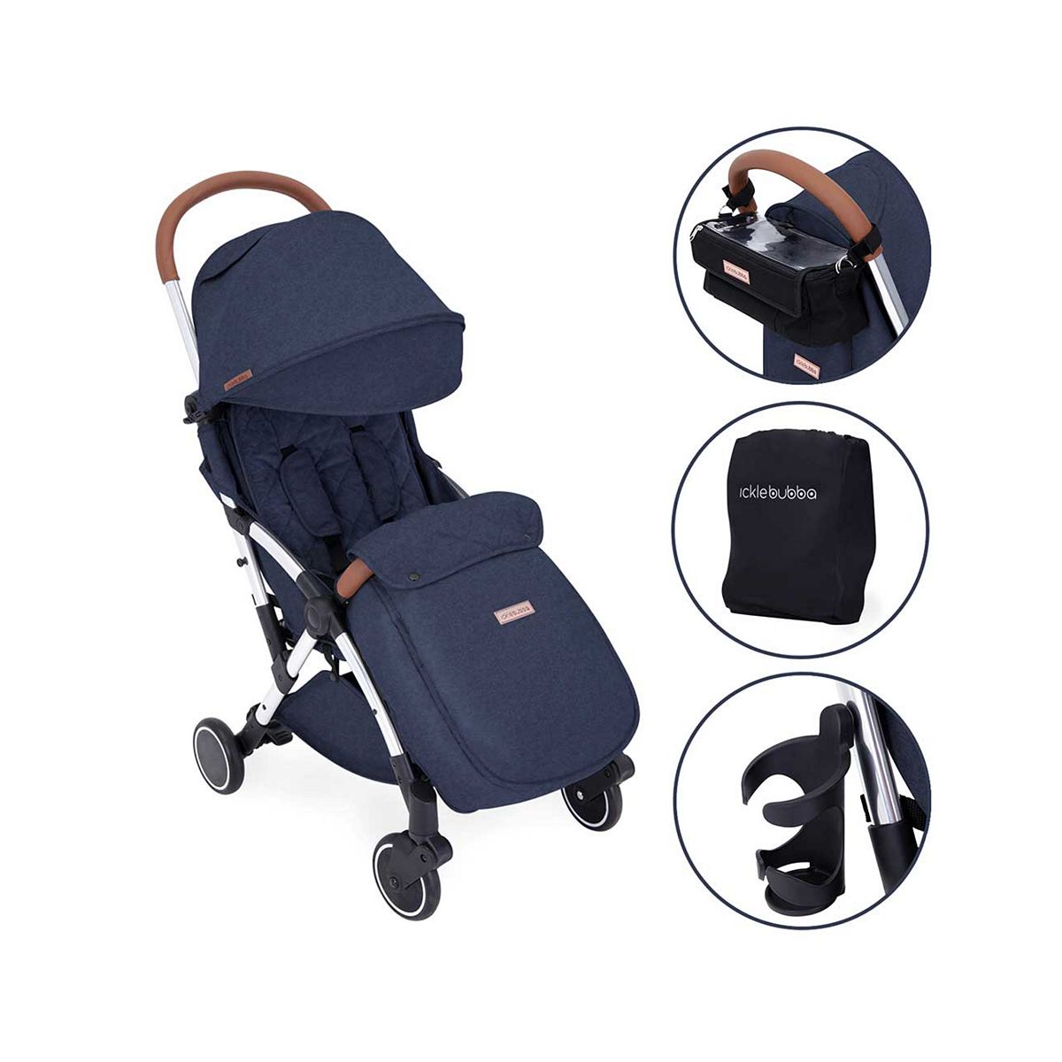 Ickle Bubba Globe Prime pushchair silver/denim blue GOODS Boots   