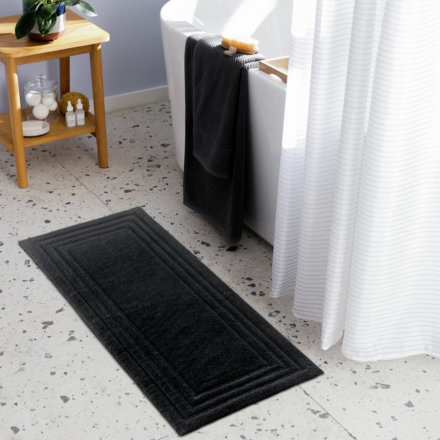 Habitat bath runner black cut pile 40x100cm, UK version