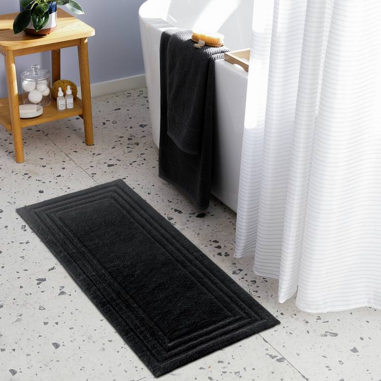 Habitat bath runner black cut pile 40x100cm, UK version