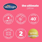 Silentnight hollowfibre pillow medium firm 74x48cm - British product