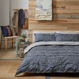 Habitat Cotton Scandi Blue Bedding Set King Size