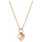 Lipsy rose gold heart charm pendant necklace (British brand)