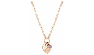 Argos Lipsy Rose Gold Crystal Heart Charm Pendant Necklace- Buy online at McGrocer