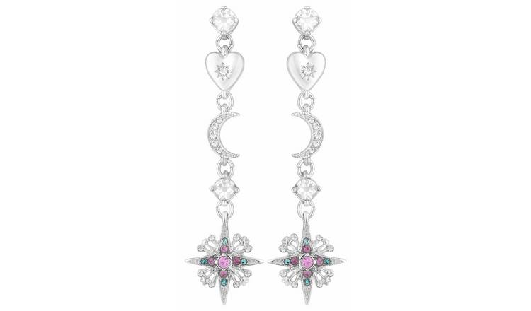 Lipsy crystal celestial drop earrings, imported from the UK