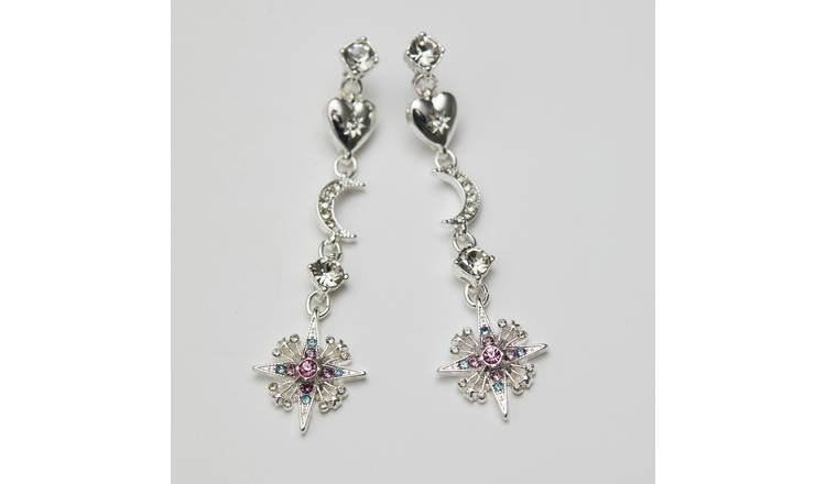 Lipsy crystal celestial drop earrings, imported from the UK