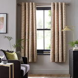 Argos Home Jaquard eyelet curtains cream 117x137cm, UK version
