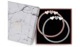 Lipsy rose gold and silver crystal heart bracelet 2 pack (British brand)