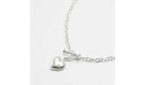 Lipsy crystal heart pendant necklace silver-tone, UK version