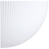 Habitat ribbed opal glass globe ceiling light white - British product