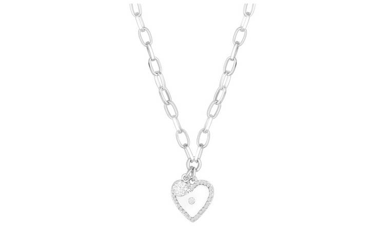 Lipsy crystal heart charm pendant necklace - British product