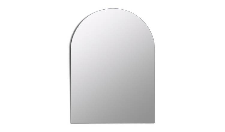 Habitat frameless arch wall mirror 70x50cm, imported from the UK
