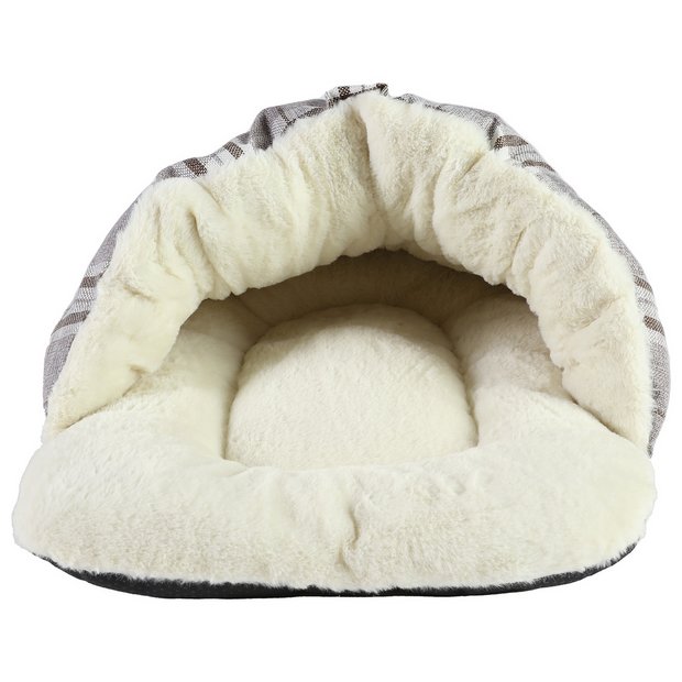 Dream Paws tweedy cat cave bed small size, UK version