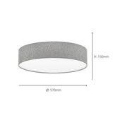 Eglo ceiling light grey 57cm - British product