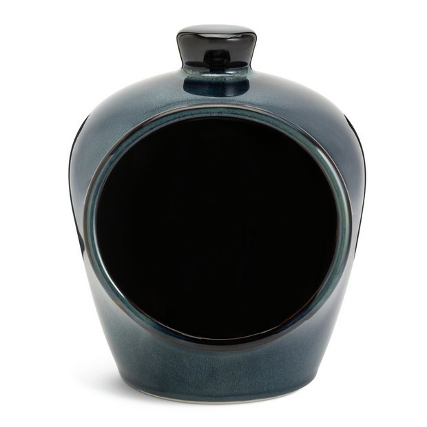 Habitat stoneware salt container with grab handle - British product