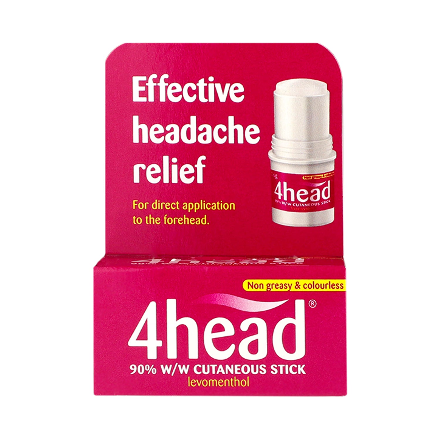 4Head headache relief stick 3.6g (British brand)
