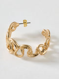 Oliver Bonas brushed metal hoop earrings, UK version