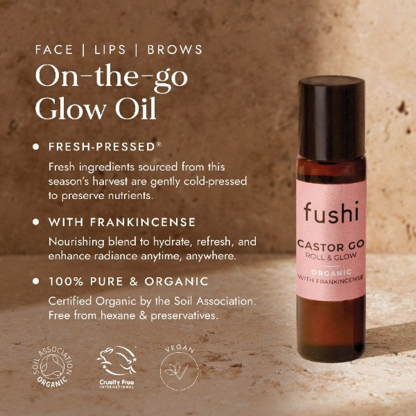 Fushi Castor Oil roll-on with Frankincense 10ml (British brand)