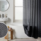 Argos Home weave shower curtain black 180x180cm, UK version