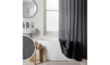 Argos Home weave shower curtain black 180x180cm, UK version