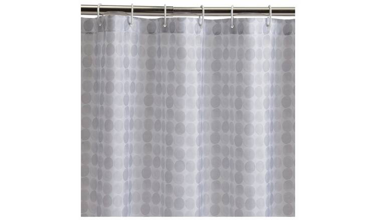 Argos Home grey shower curtain 180cm - British product