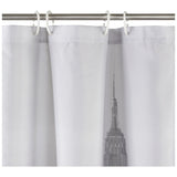Argos Home photographic NYC shower curtain black and white 180x180cm, UK version