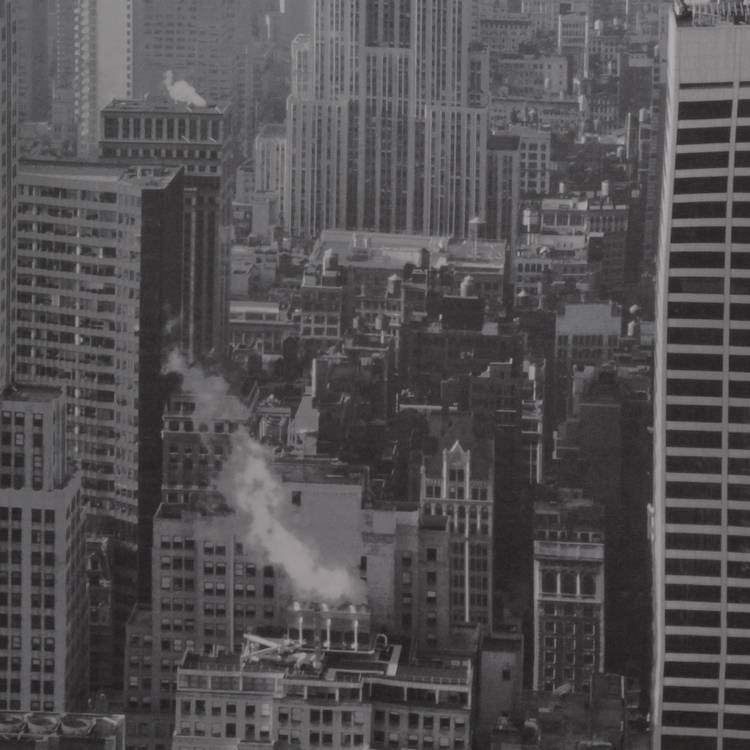 Argos Home photographic NYC shower curtain black and white 180x180cm, UK version