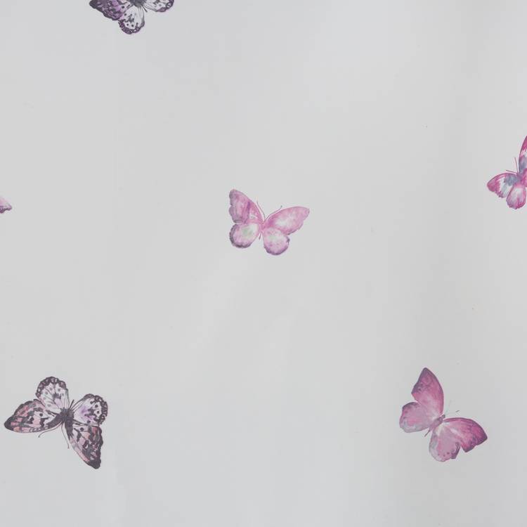 Argos Home pink butterfly shower curtain 180x180cm (British brand)