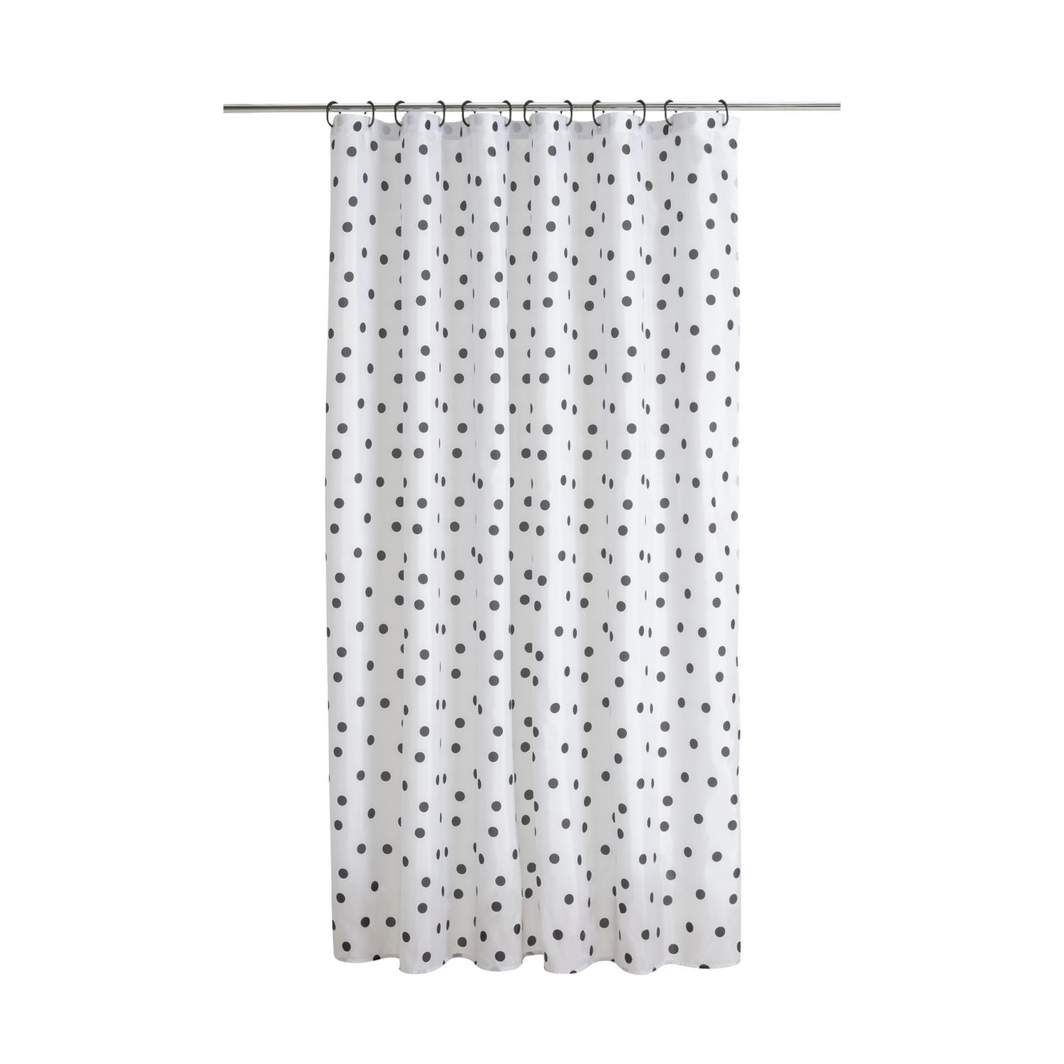 Argos Home monochrome spot shower curtain 180x180cm, imported from the UK