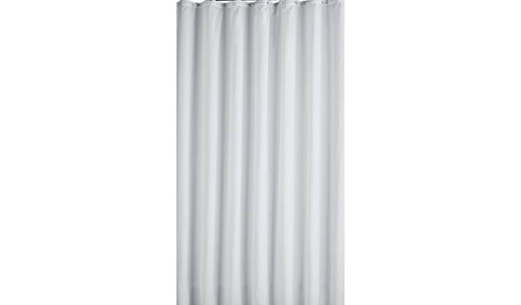 Argos Home plain white shower curtain 180x180cm - British product