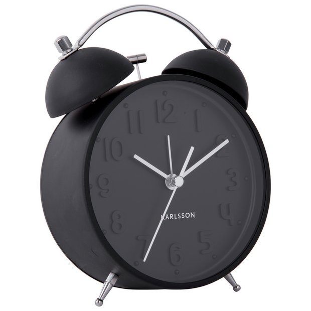 Karlsson Iconic alarm clock black - British product