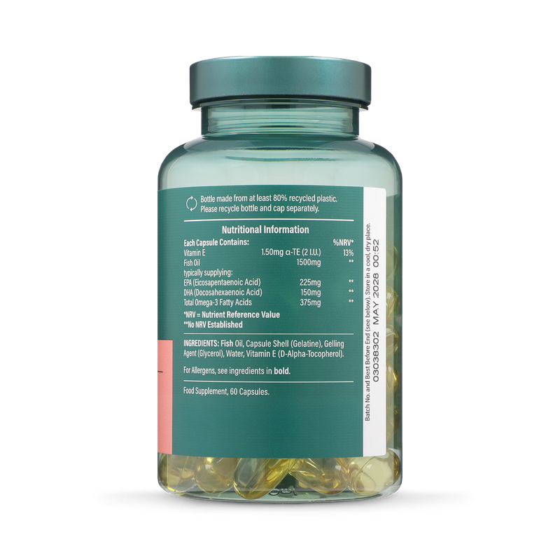 Holland & Barrett Omega 3 Fish Oil 1500mg 60 Capsules, UK version