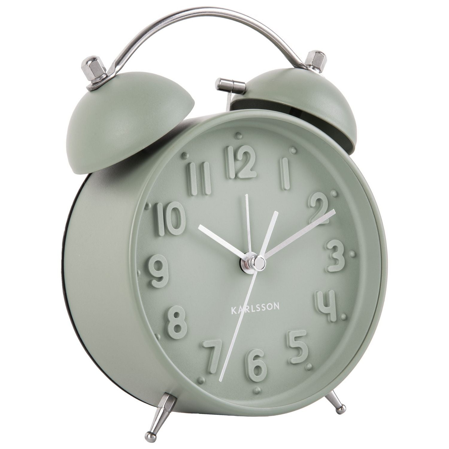Karlsson Iconic alarm clock sage green, imported from the UK