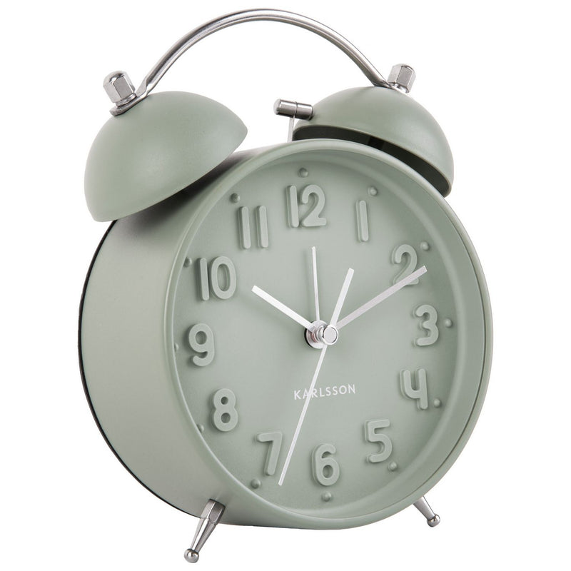 Karlsson Iconic alarm clock sage green, imported from the UK